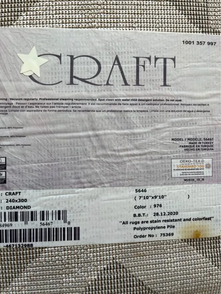 CRAFT Diamond Collection Area Rug (7’10” x 9’10”) image indicator(4)