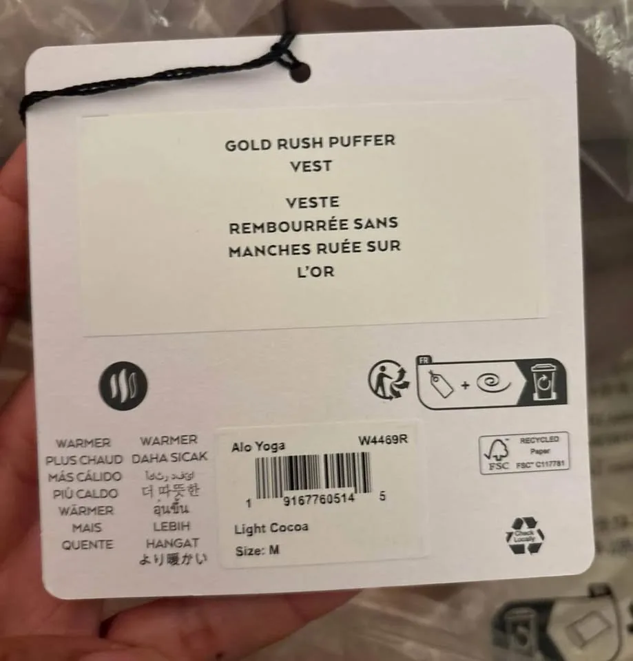 Gold Rush Puffer Vest Size Medium image indicator(3)