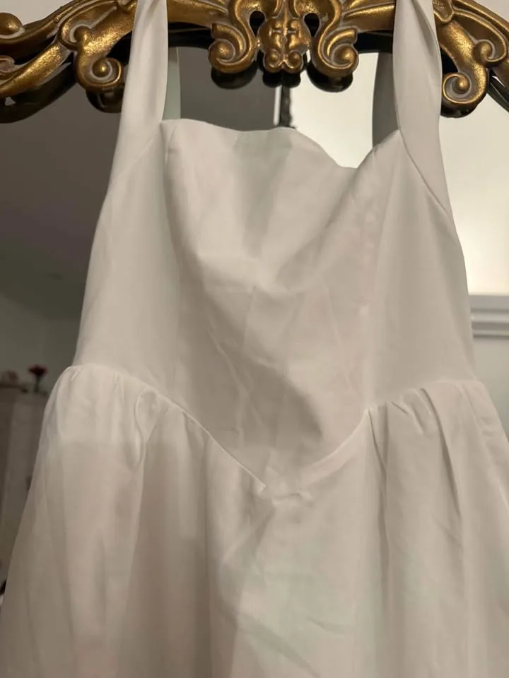 Commense Cotton & Linen Halter A Line Long Dress Size Large image indicator(5)