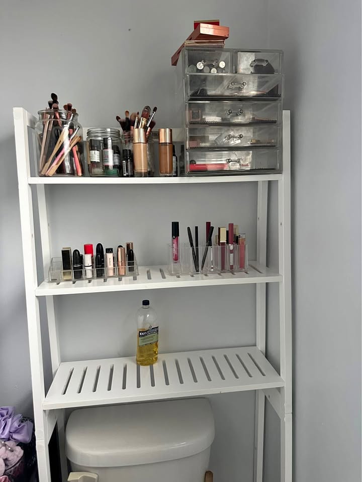 Over the toilet shelf