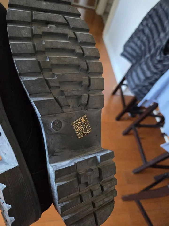 Black suede knee high boots (size 38) image indicator(4)