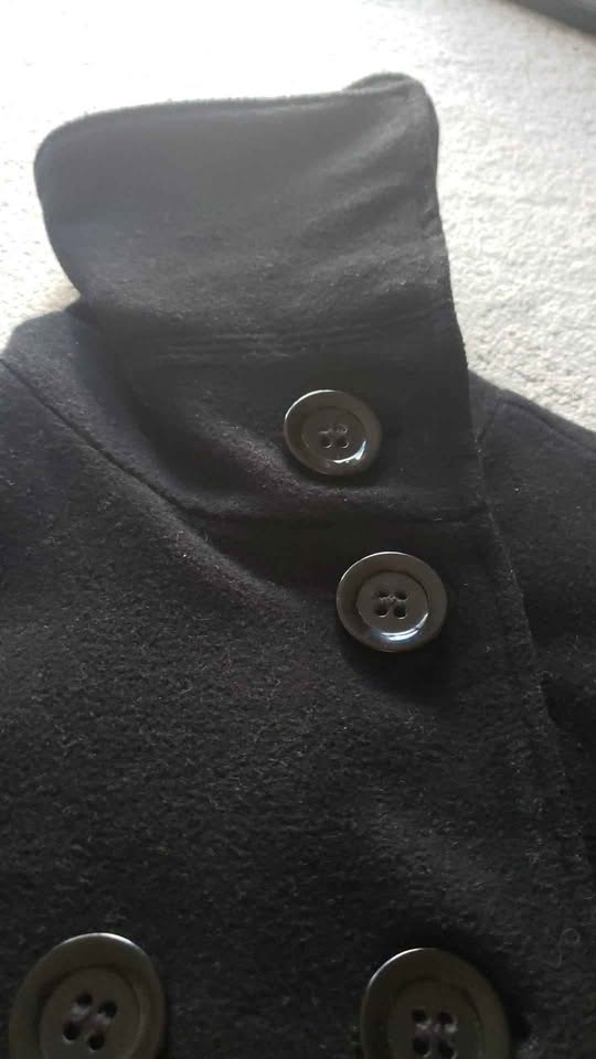 Black Wool Coat - S/M - photo 2