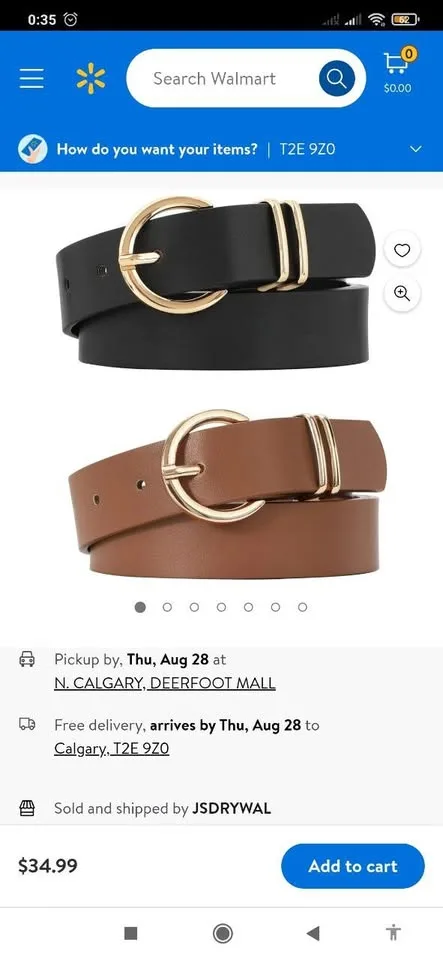 New Belts Woman Belt - (Black & Dark Beige/Light Brown) image indicator(2)