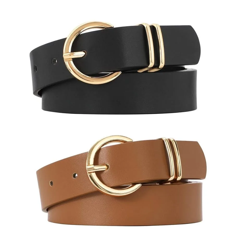 New Belts Woman Belt - (Black & Dark Beige/Light Brown) image indicator(4)