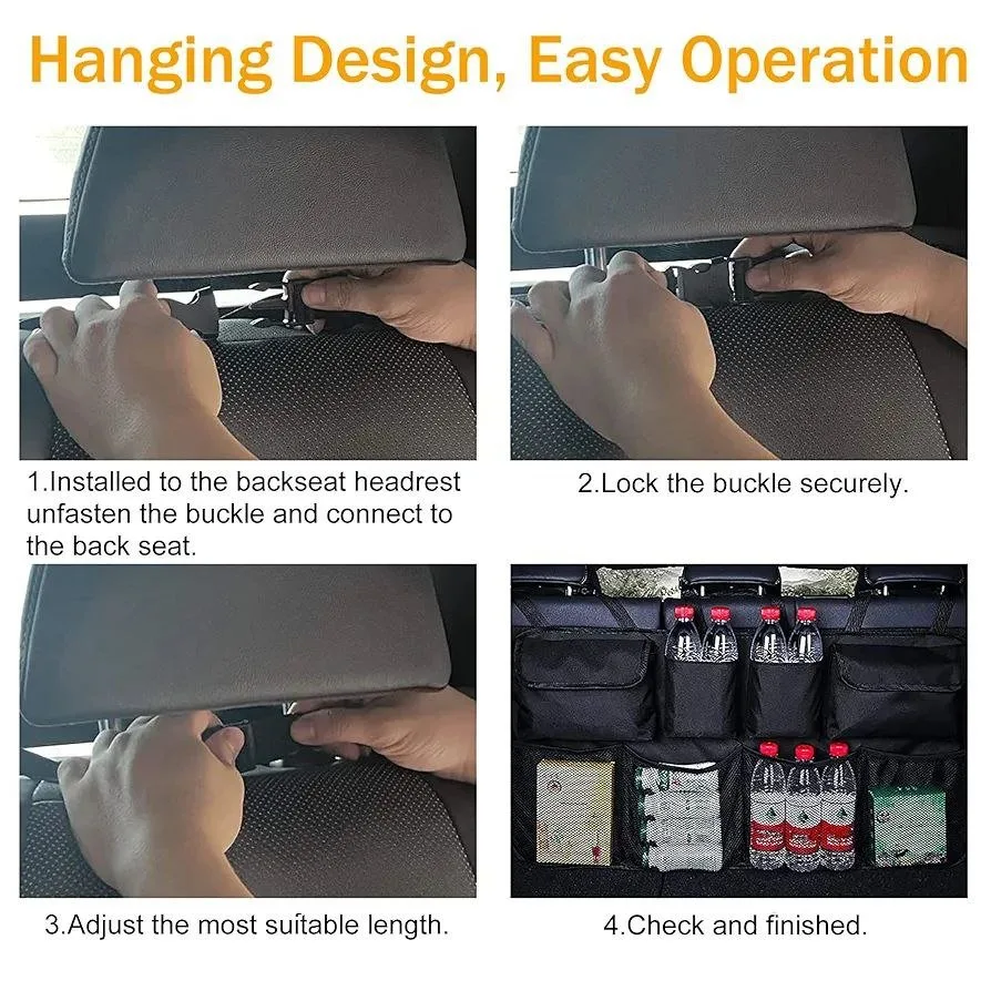 Car Organizer Backseat Car Storage for SUV Trunk image indicator(7)