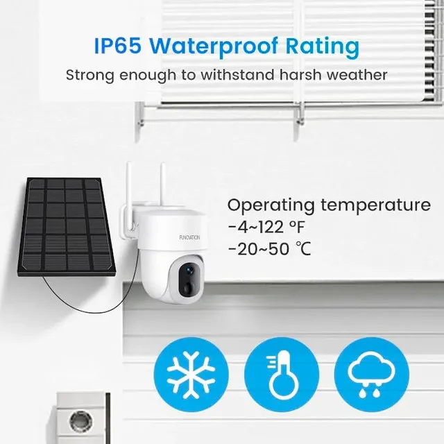 NEW Funovation Solar Security Camera – 2K/3MP Wireless Outdoor image indicator(4)