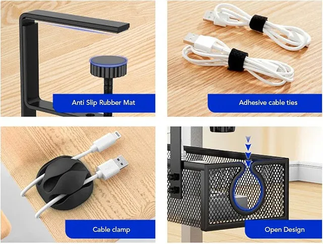 Under Desk Cable Management Tray – Metal Mesh Organizer image indicator(7)