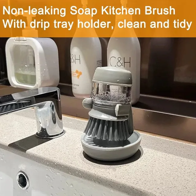Dish Brush with Soap Dispenser image indicator(3)