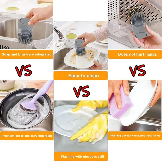 Dish Brush with Soap Dispenser image indicator(5)