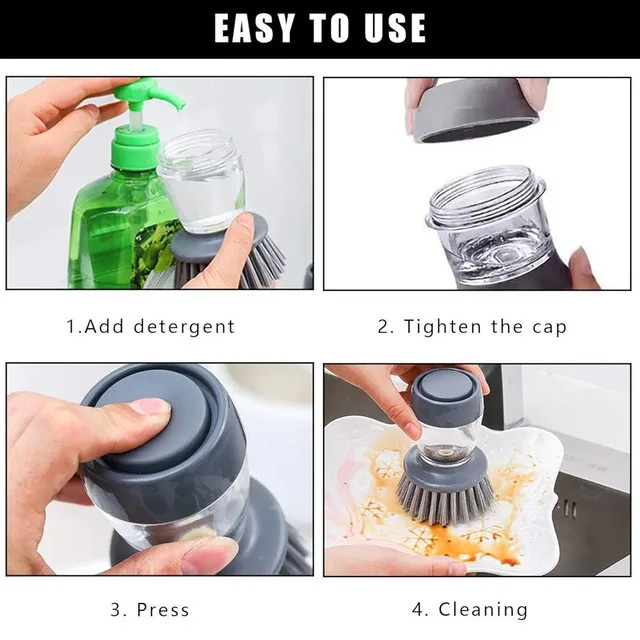 Dish Brush with Soap Dispenser image indicator(8)
