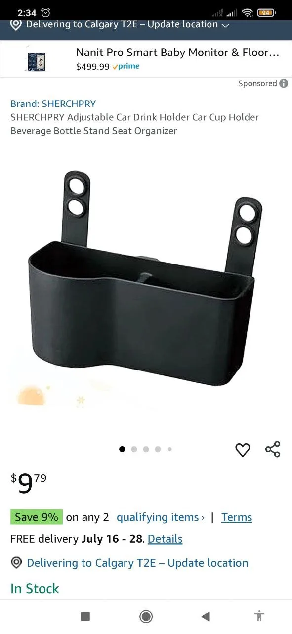 Car Headrest Seat Back Organizer Cup Holder, Drink Pocket Tray image indicator(2)