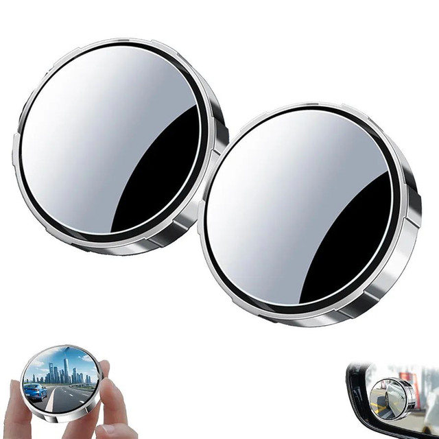 2" HD Glass Frameless Blind Spot CAR Mirrors (2-Pack)