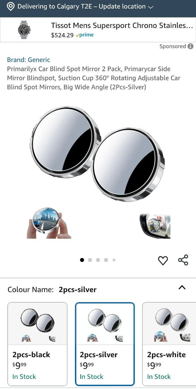 2" HD Glass Frameless Blind Spot CAR Mirrors (2-Pack) - photo 2