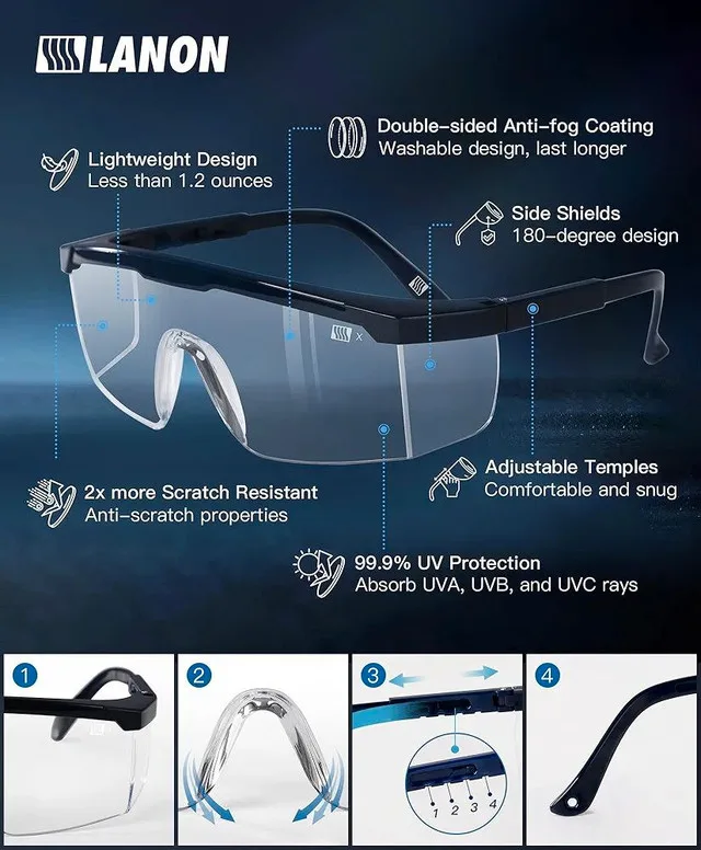 NEW Safety glasses with CASE for Construction , Industrial image indicator(7)