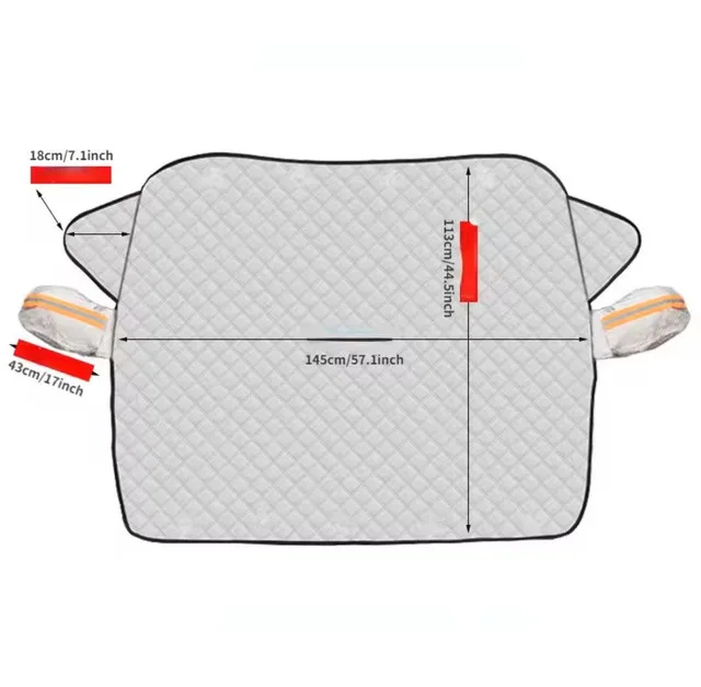 Car Windshield Snow & Sun Cover Hail Protector– 57" x 44" image indicator(4)