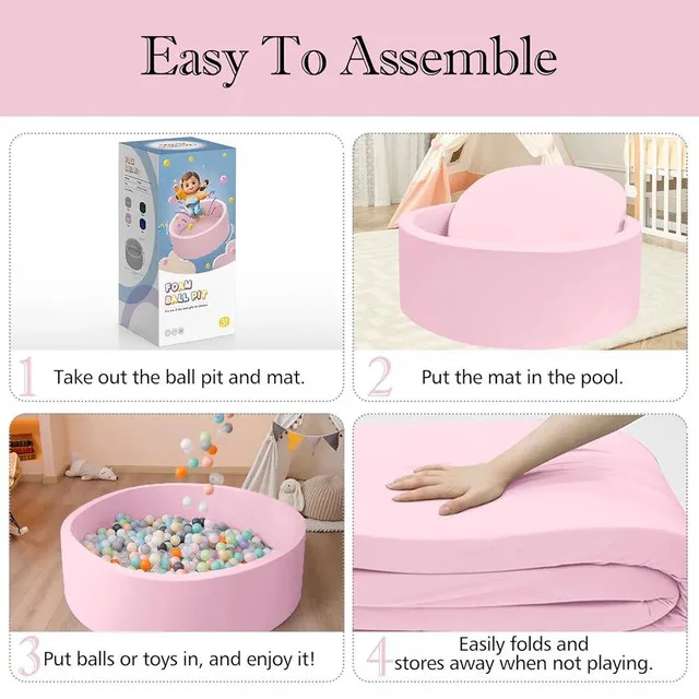 NEW Soft Foam Ball Pit for Toddlers/Kids/Pets image indicator(9)