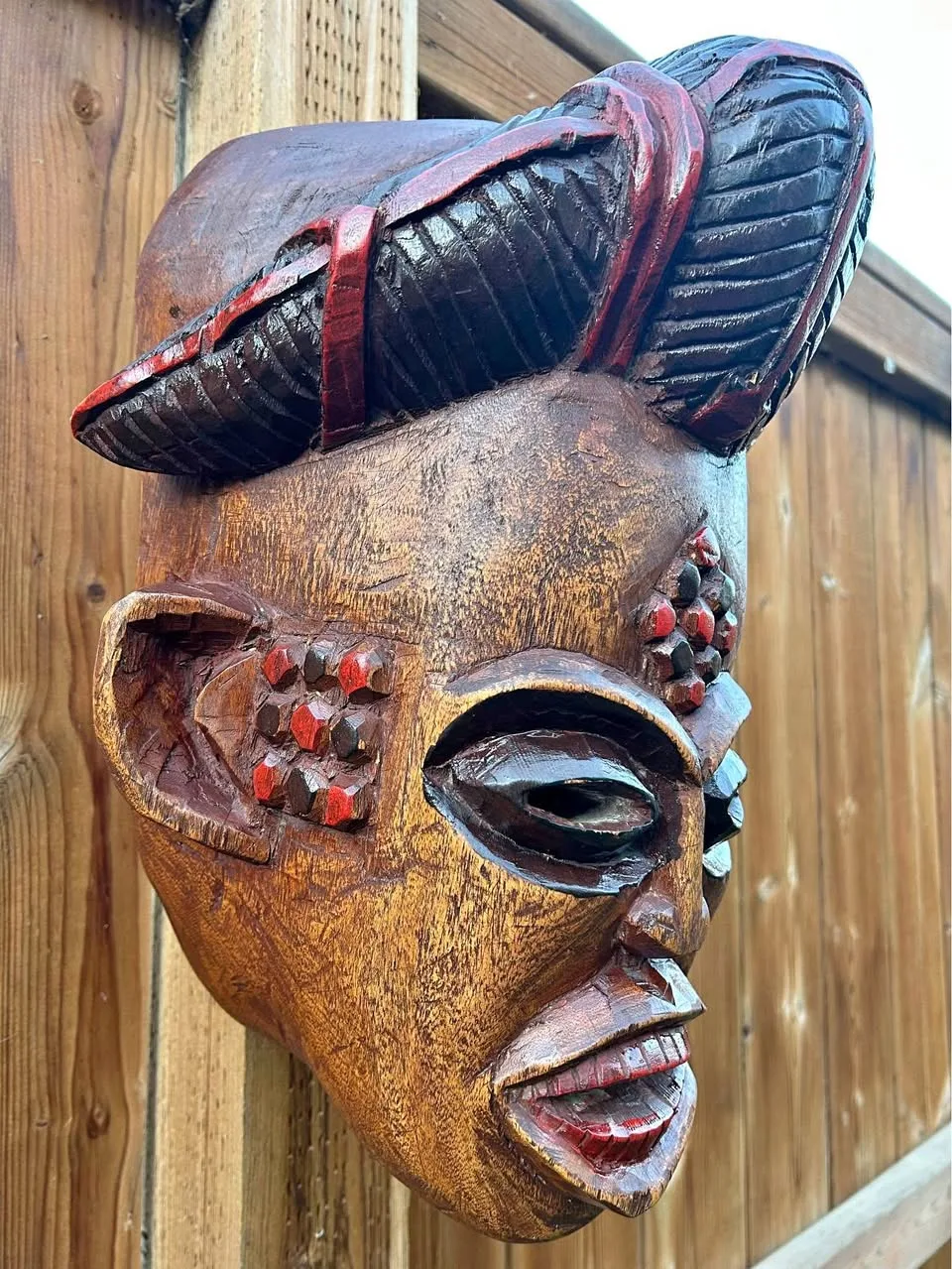 Large Vintage African Tribal Mask thumbnail