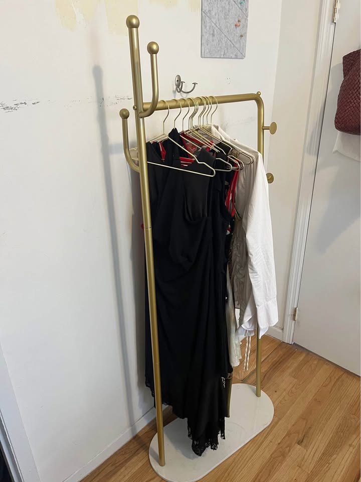 Gold and white coat rack - photo 2