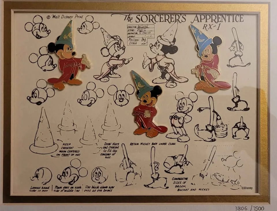 Sorcerer's Apprentice Framed Pin Set Disney image indicator(2)