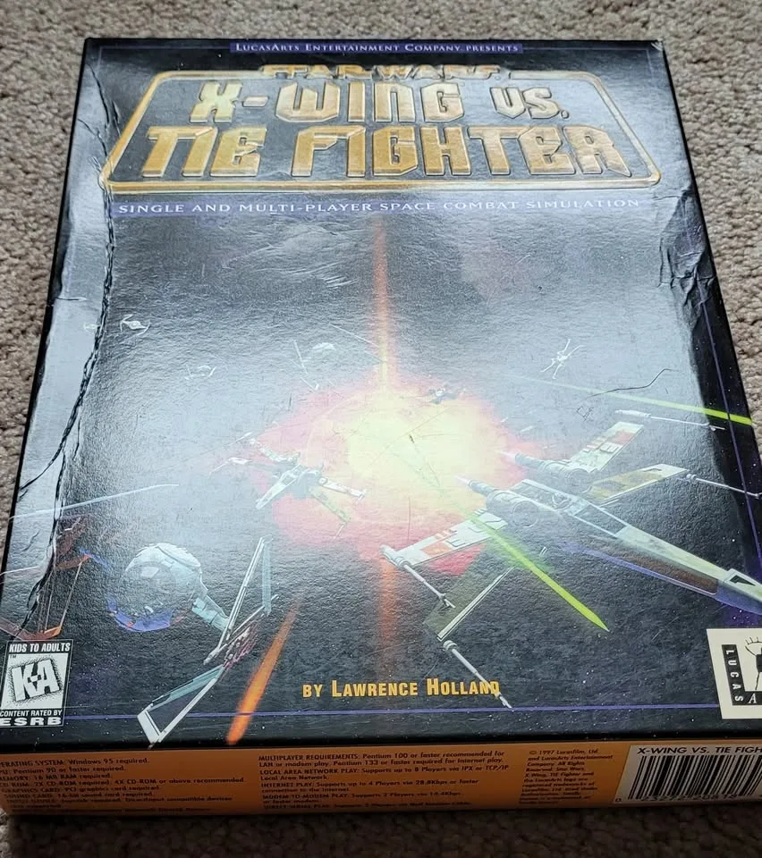 X-Wing vs TIE Fighter CD Vintage PC Game Big Box image indicator(4)