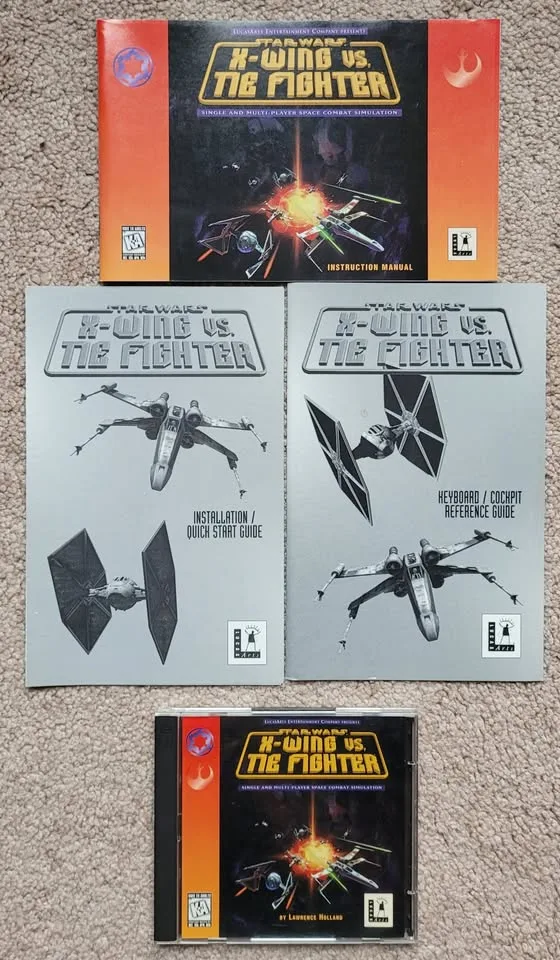 X-Wing vs TIE Fighter CD Vintage PC Game Big Box image indicator(5)