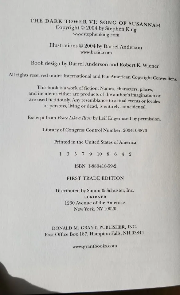 The Dark Tower 6 & 7 1st Trade Edition Print Hardcover image indicator(4)