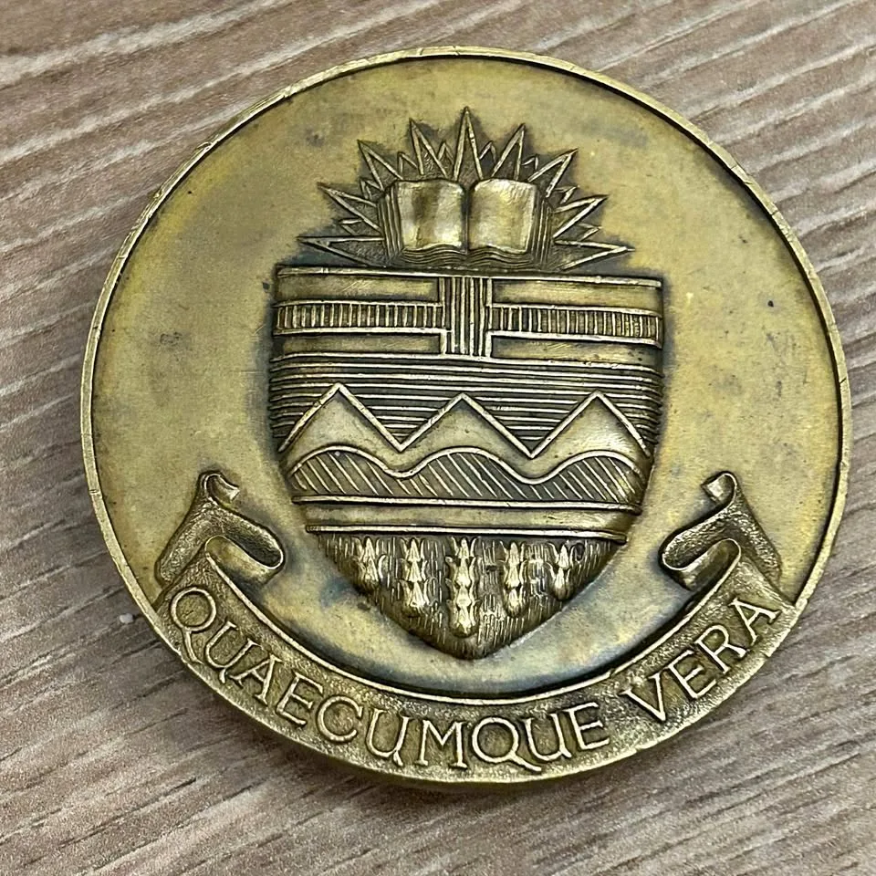 Vintage University of Alberta Brass Belt Buckle thumbnail