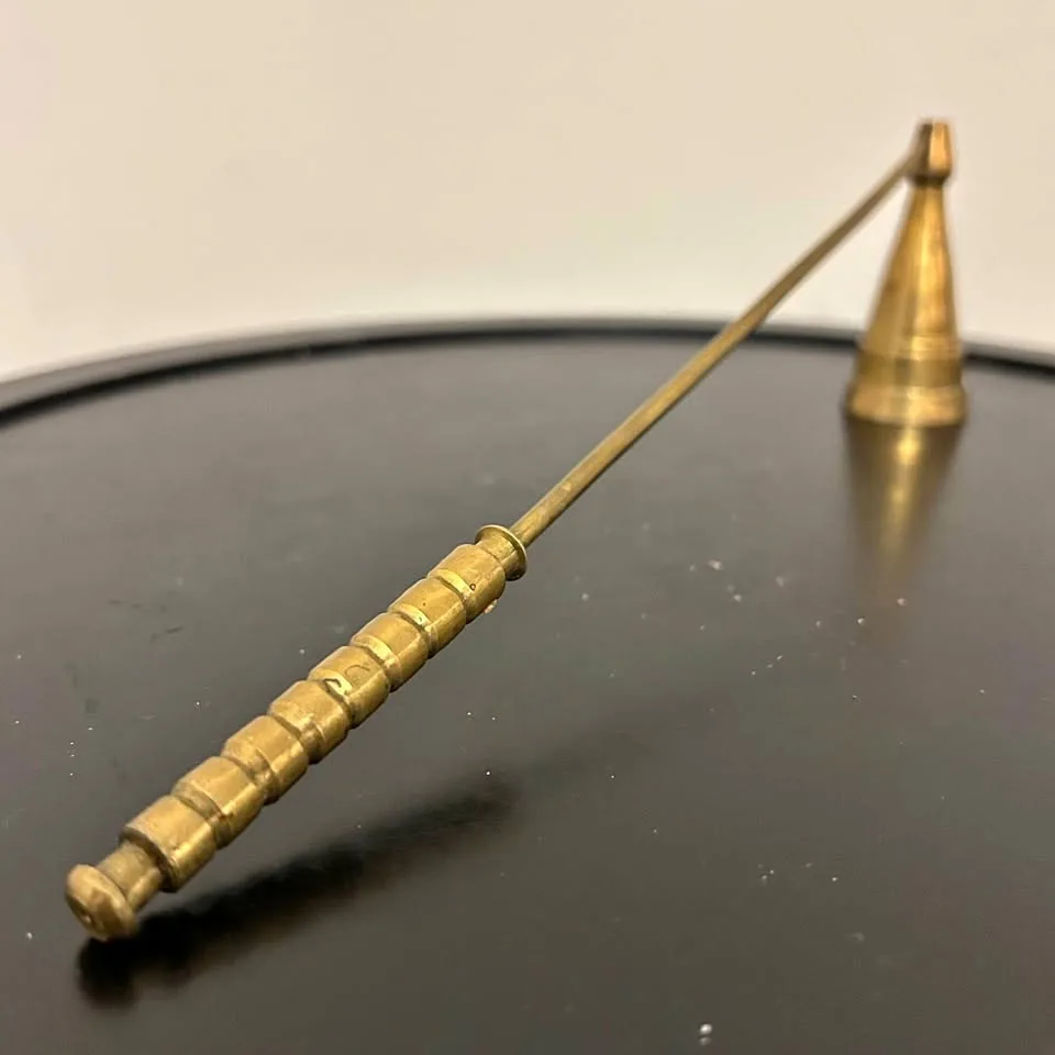 Vintage Brass Candle Snuffer – Long Handle 11” long thumbnail