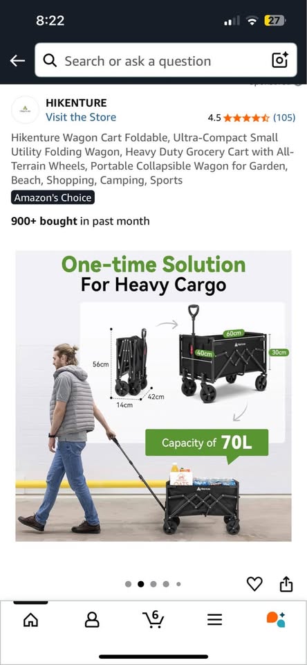 Hikenture Folding Wagon Cart – Sturdy & Portable - photo 4