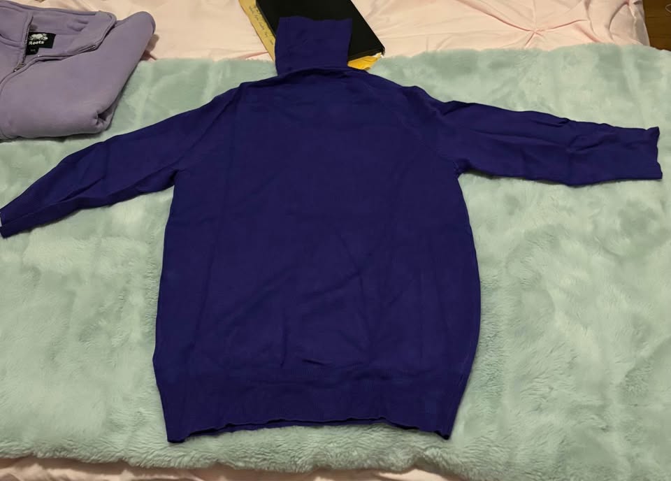 Purple 3 quarter sleeve turtleneck - photo 2