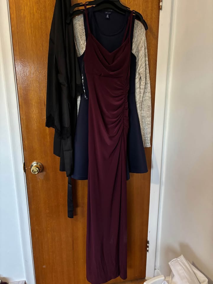 Burgundy gown from Le Chateau - photo 3