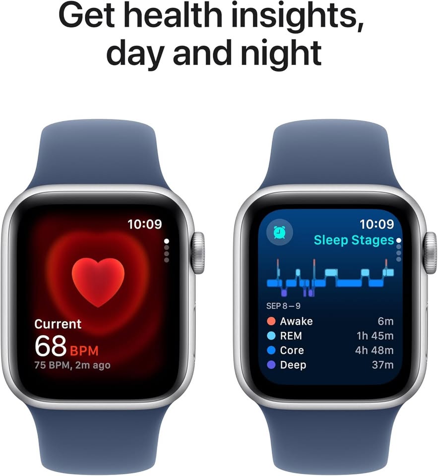 Apple Watch SE 2nd Gen 40mm GPS Silver Aluminum Denim Band - photo 5
