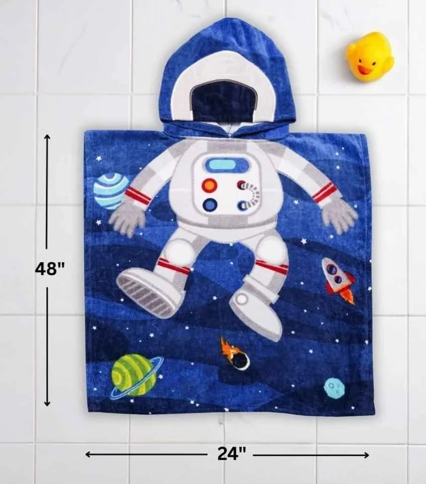 🚀 BNWT Astronaut Hooded Towel – Kids Bath, Beach & Swim 🏖️ image indicator(2)