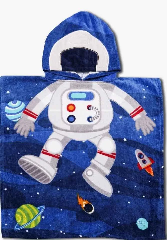 🚀 BNWT Astronaut Hooded Towel – Kids Bath, Beach & Swim 🏖️ image indicator(3)