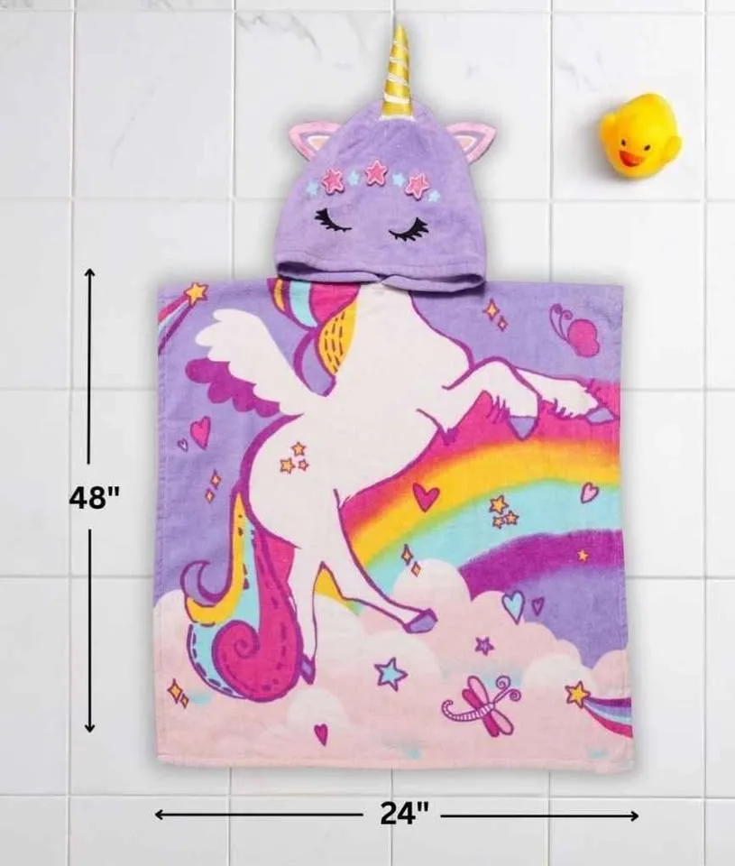 ✨ Unicorn Hooded Towel Poncho – BNWT 🦄🌈 image indicator(5)