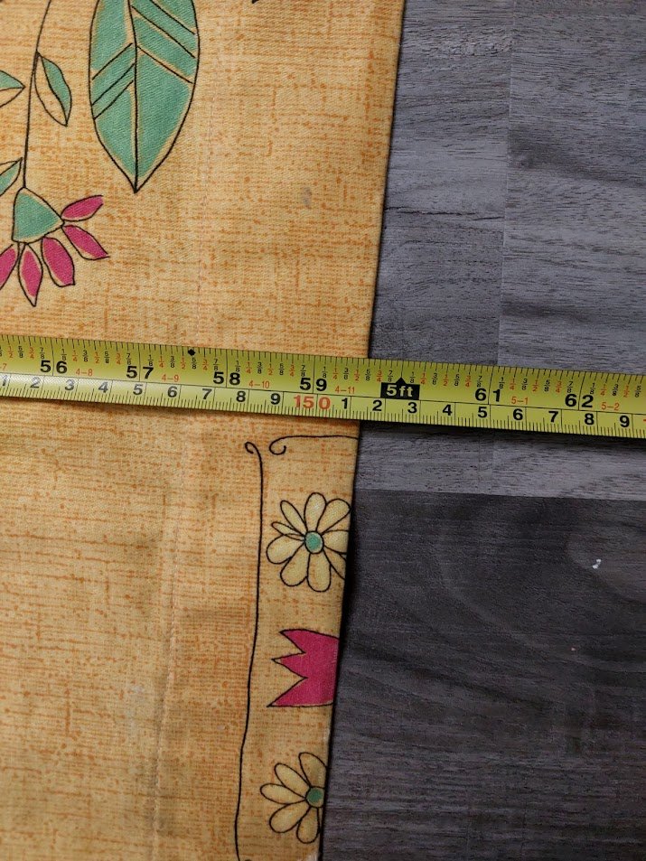 Flowery Yellow Curtain (1pc) - 60 x 51 inches - photo 2