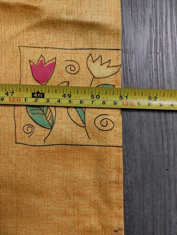 Flowery Yellow Curtain (1pc) - 60 x 51 inches - photo 3