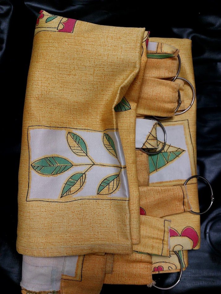 Flowery Yellow Curtain (1pc) - 60 x 51 inches - photo 4