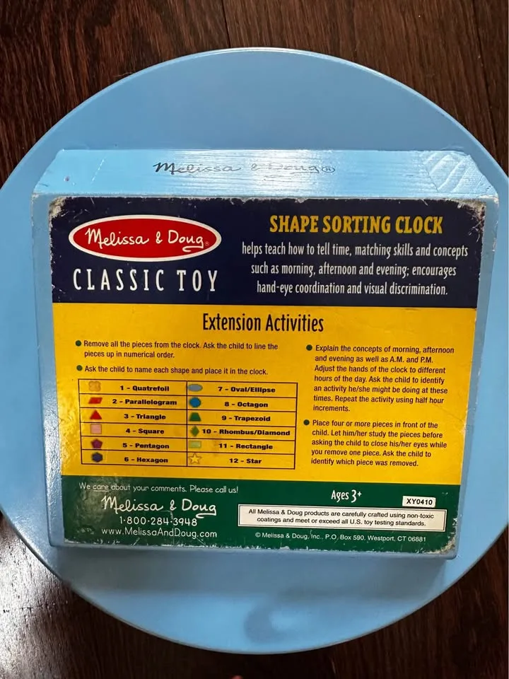 Melissa & Doug- shape sorting clock image indicator(2)