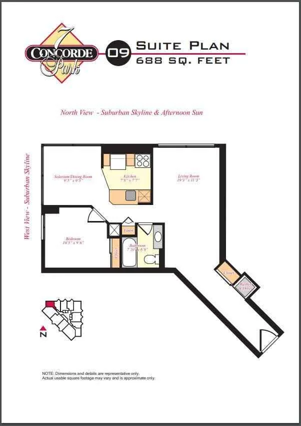 1 Bedroom plus Den unit image indicator(3)