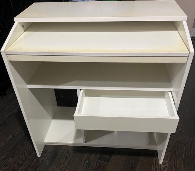 Small White Computer Desk - photo 4