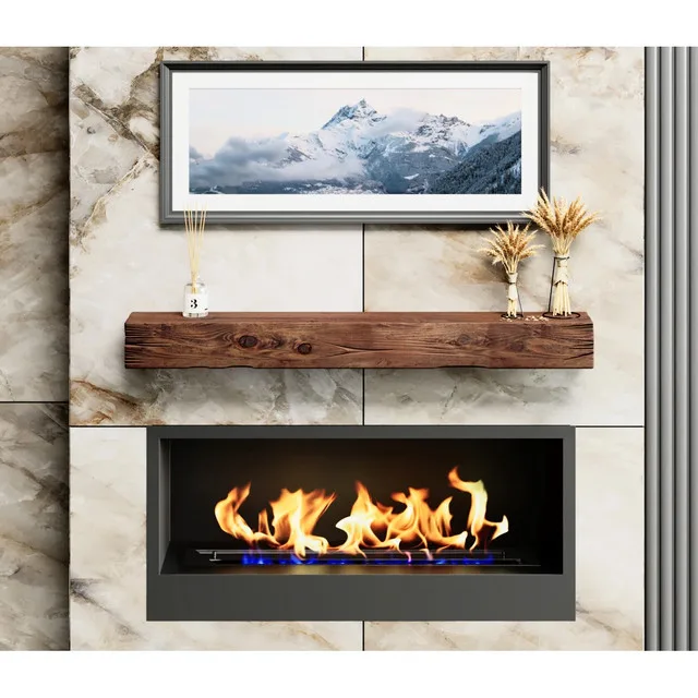 Distressed Fireplace Mantel, Rustic 48" image indicator(3)