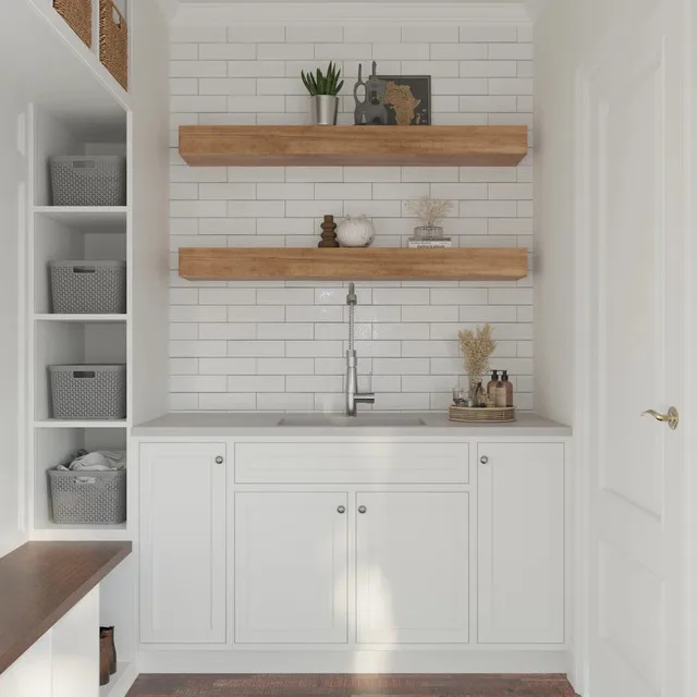 Modern Farmhouse Fireplace Shelf Mantel 60" x 6.25" image indicator(6)