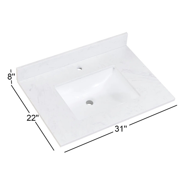 Salerno 31" Vanity Top w/ Sink - New in Box - photo 2