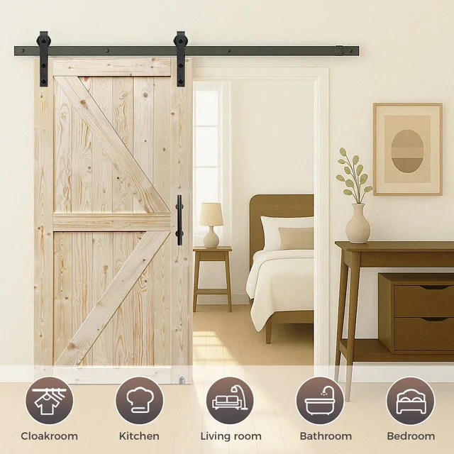 Barn Door with Installation Hardware Kit 22 x 84 image indicator(4)