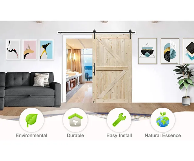 Barn Door with Installation Hardware Kit 22 x 84 image indicator(9)