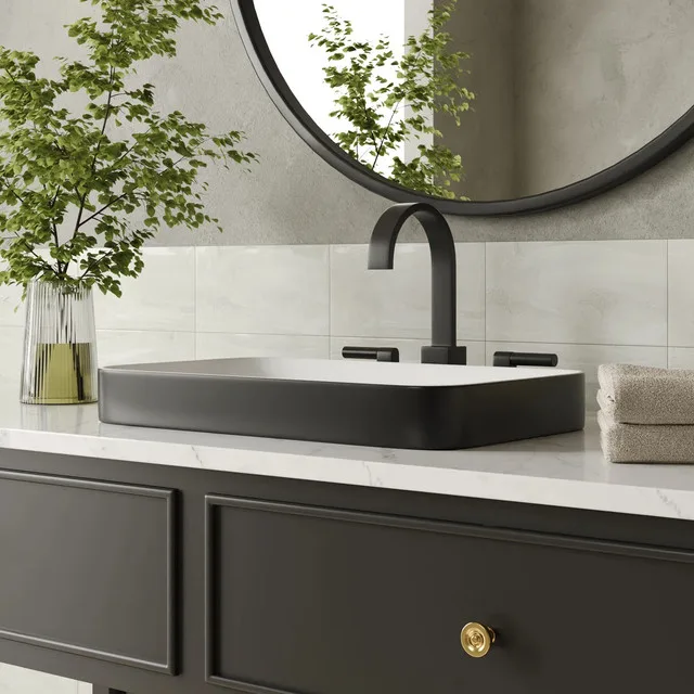 DeerValley Ally 19" x 12" Drop-In Bathroom Sink image indicator(3)