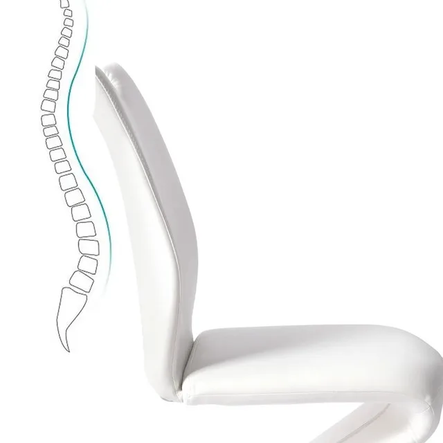 Modern Faux Leather 'z' Leg Dining Chairs (Set of 4) image indicator(5)