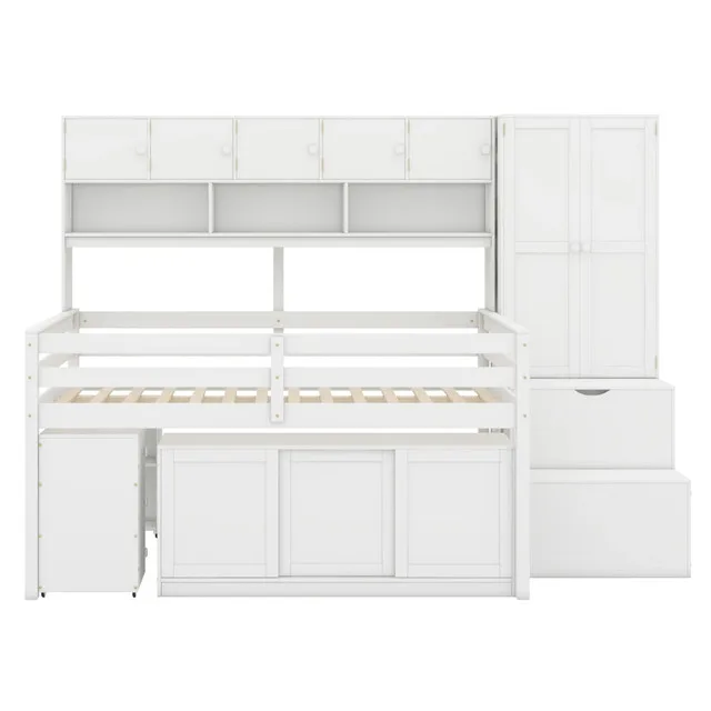 Jawonna Wooden Loft Bed With Under-Bed Desk image indicator(3)