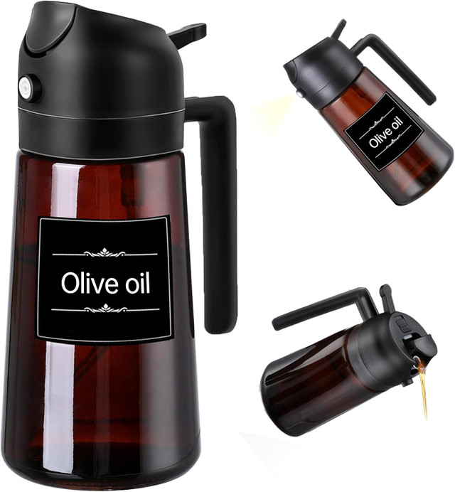 VESSION Olive Oil Dispenser and Sprayer 16oz/470ml